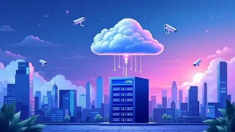 Modern cctv cameras cloud data center indonesia ai surveillance secure data