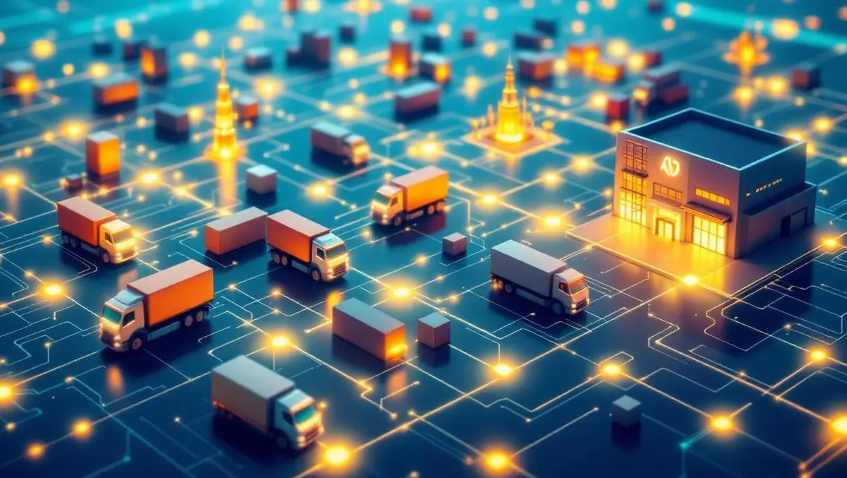 Ai driven supply chain management shipping containers trucks warehouses logistics network