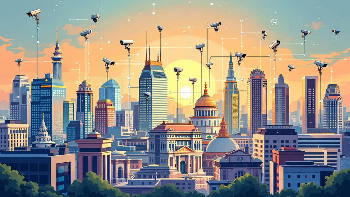 Bangkok cityscape surveillance cameras digital networks ai integration