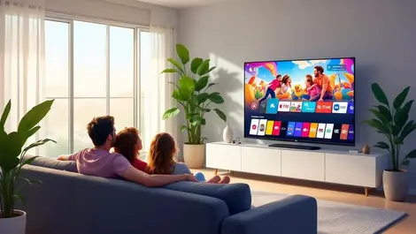 Australian living room modern lg smart tv streaming family relaxing couch