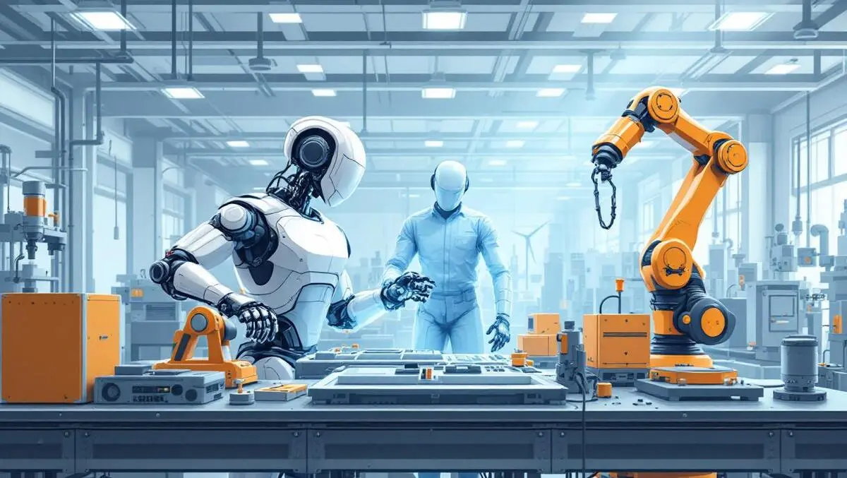 Collaborative industrial robots human engineers factory floor automation