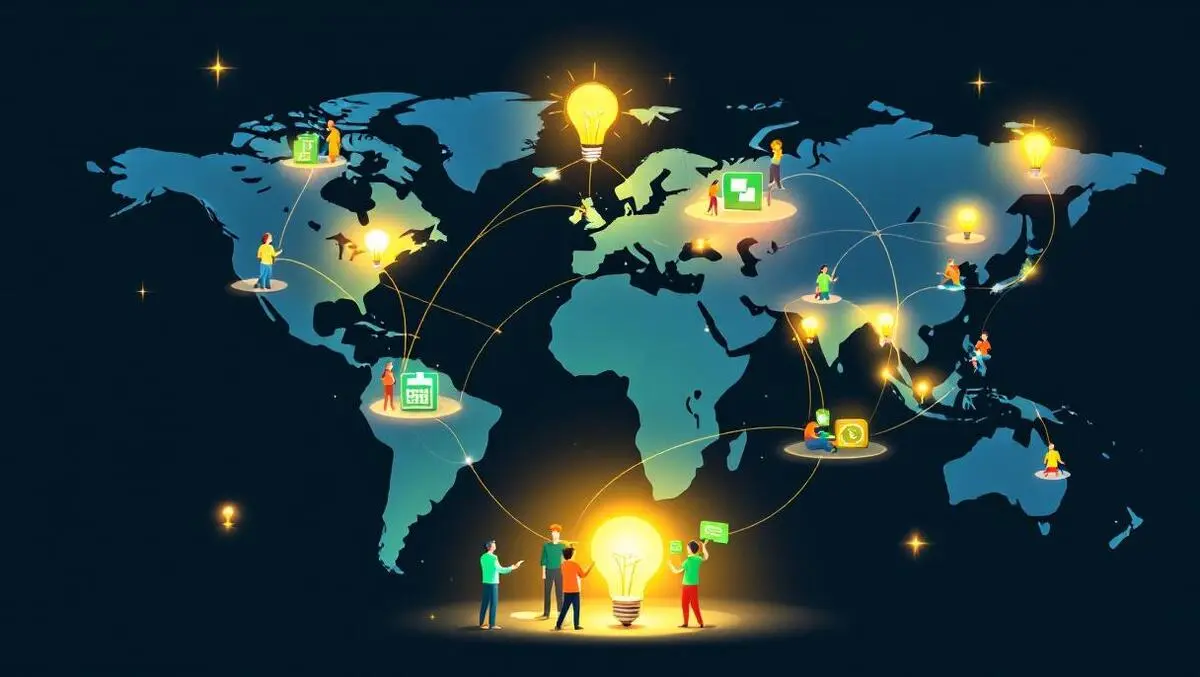 World map uk china connections global innovation collaboration green technology