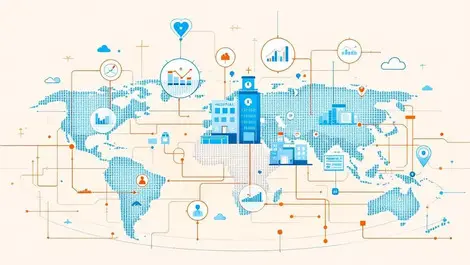 Global network hospitals digital data analytics healthcare technology