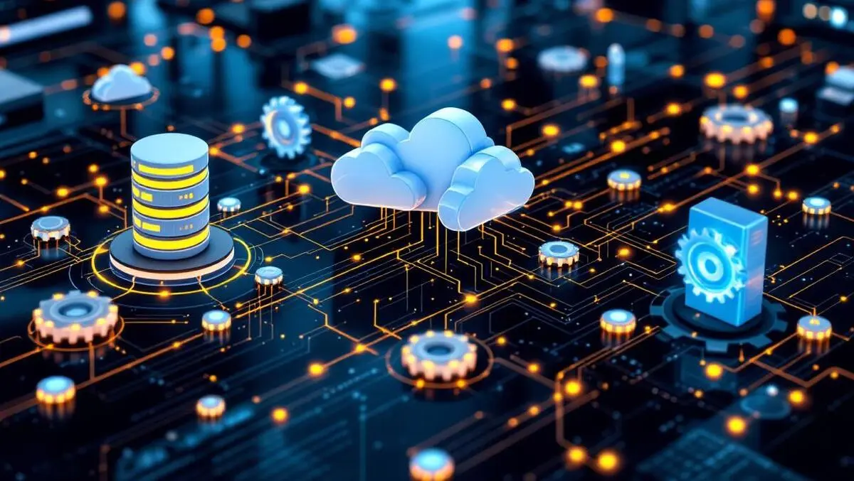 Flowing data streams interconnected lines nodes onpremises cloud storage automation