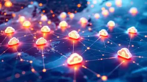 Asia pacific cloud data centers network ai infrastructure illustration