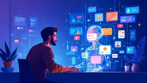 Ai data silhouette rearranging cluttered ecommerce ads page