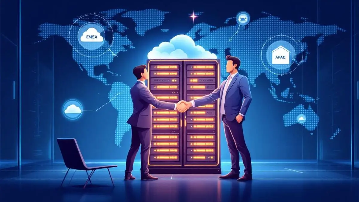 Global it partnership emea apac cloud server corporate blue