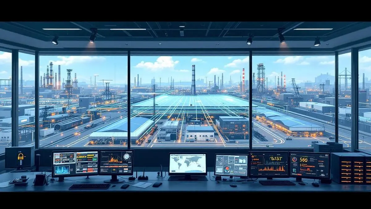 Modern factory control room iot 5g edge ai security monitoring