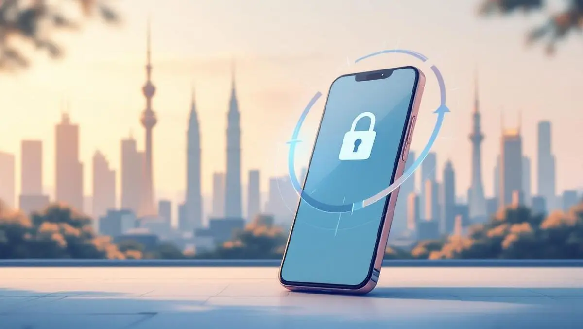 Secure telco phone verification malaysian city minimal illustration