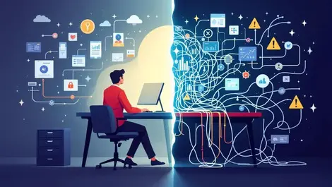 Marketing exec ai adoption contrast secure vs risky data scene