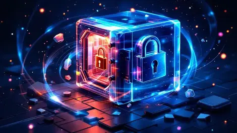 Crystal password vault with quantum particles and broken locks