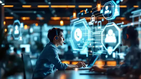 Se asia bank contact center ai support data flows warm light