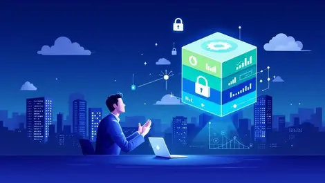 Business analyst ai laptop governed analytics secure data cube